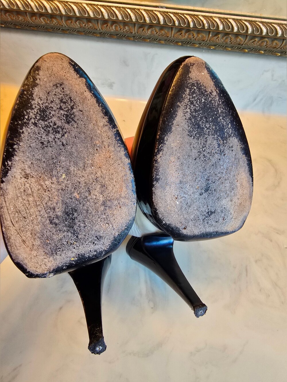 Yves Saint Laurent Rive Gauche Leather Colorblock Pattern Slingback Pumps 39 - Picture 12 of 14